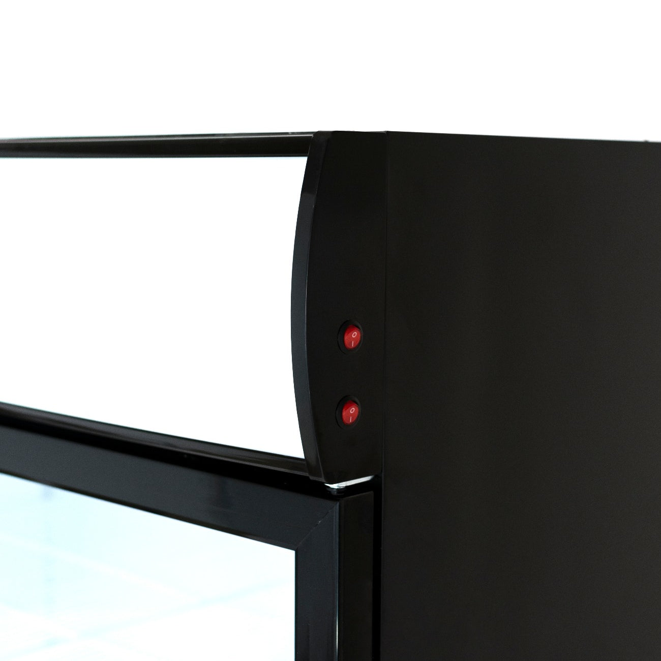 Empura EGM-50B 52.4" Wide Black Swinging Glass Door Merchandiser Refrigerator With 2 Doors, 50 Cubic Ft, 115 Volts