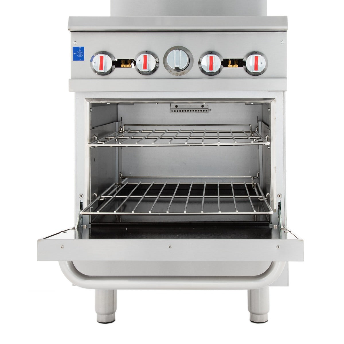 Empura EGR-24_NAT 24" Stainless Steel Commercial Gas Range with Oven, 4 Burners - Natural Gas, 150,000 BTU