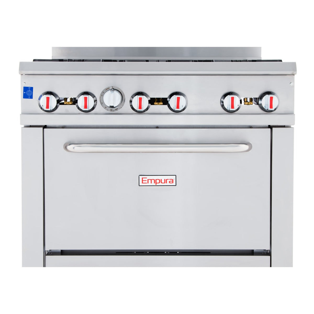36" 6 Burner Commercial Natural Gas Range with Oven Base - 211,000 BTU Range, 36" Restaurant, Gas Empura