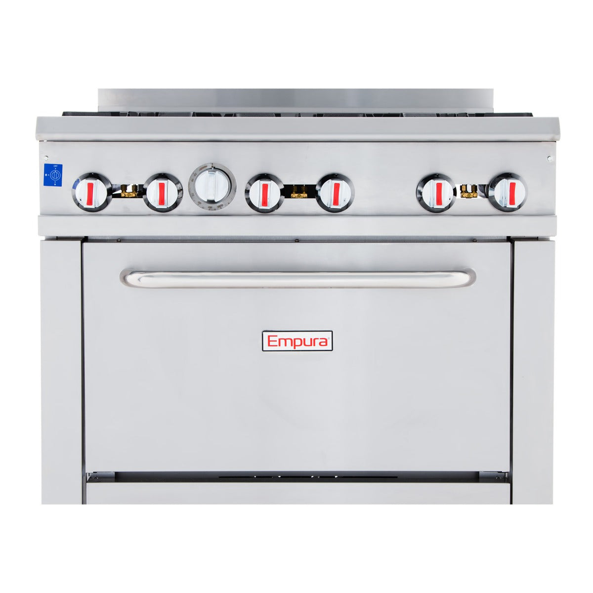 Empura EGR-36_NAT 36" Stainless Steel Commercial Gas Range with Oven, 6 Burners - Natural Gas, 210,000 BTU