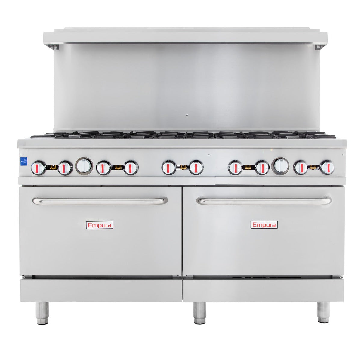 60" 10 Burner Commercial Natural Gas Range with Oven Base - 362,000 BTU Range, 60" Restaurant, Gas Empura