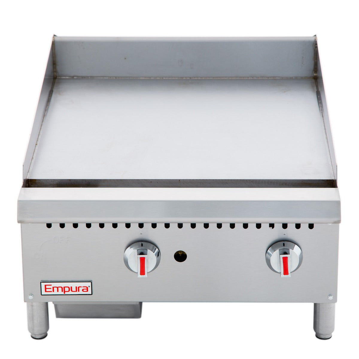 24" Heavy Duty Commercial Countertop Gas Griddle with Manual Controls - 60,000 BTU Griddle / Charbroiler, Gas, Countertop Empura