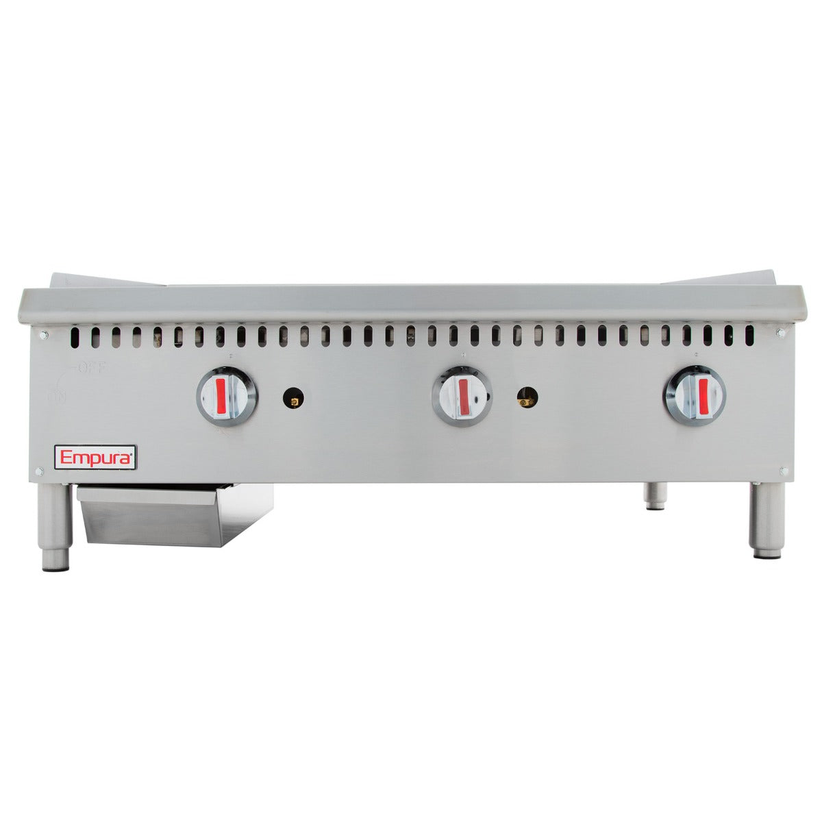 36" Heavy Duty Commercial Countertop Gas Griddle with Manual Controls - 90,000 BTU Griddle / Charbroiler, Gas, Countertop Empura