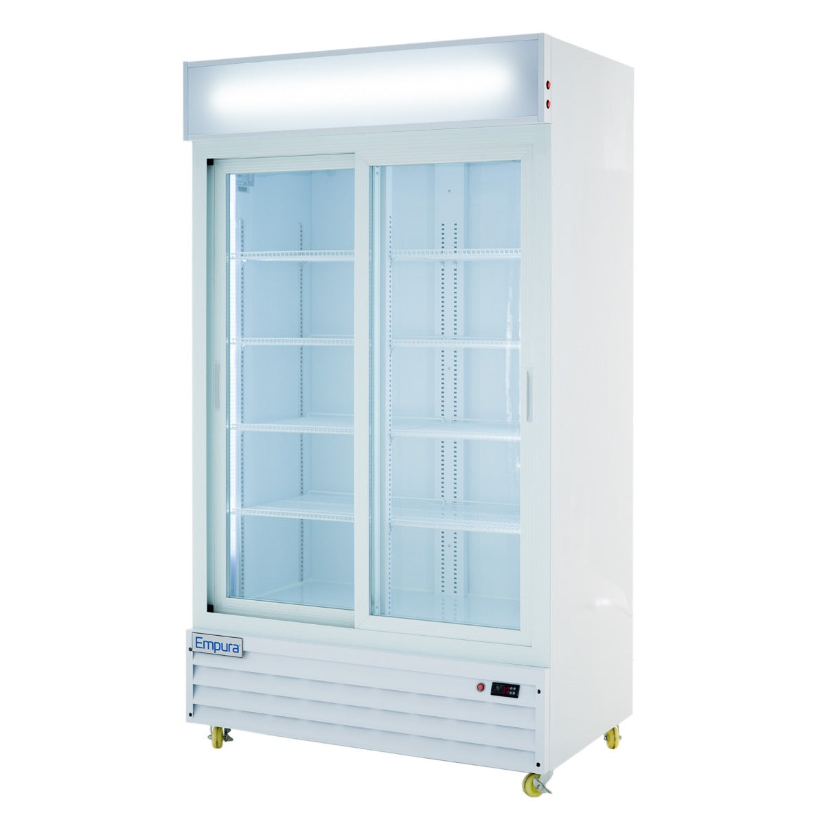 44" White Sliding Commercial Glass Door Merchandiser Refrigerator - 35 cu ft Refrigerator, Merchandiser Empura