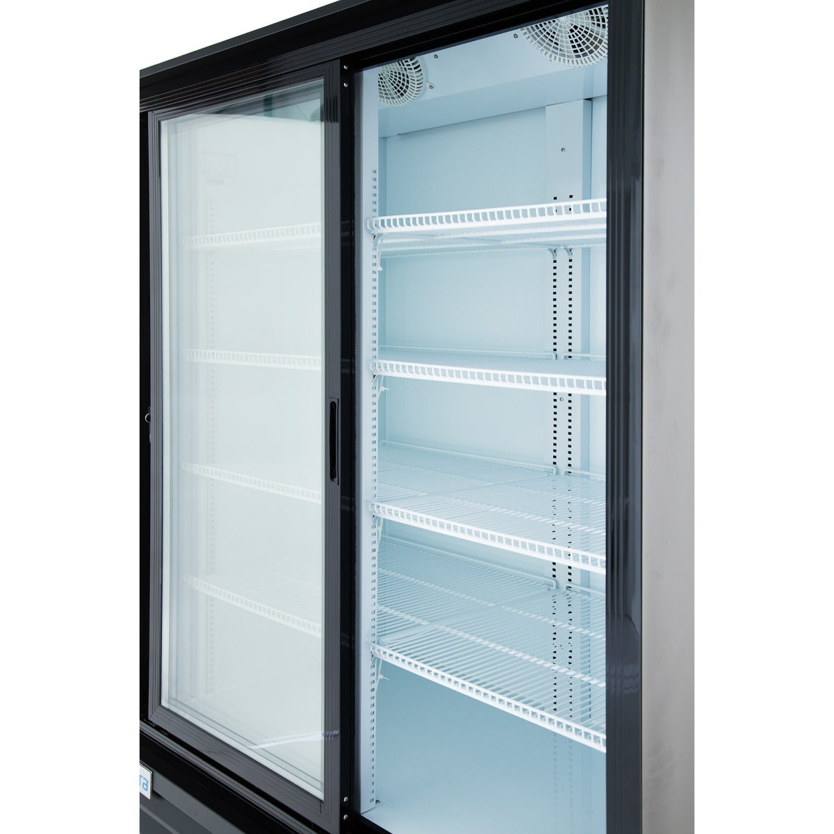 52" Black Sliding Commercial Glass Door Merchandiser Refrigerator - 48 cu ft Refrigerator, Merchandiser Empura