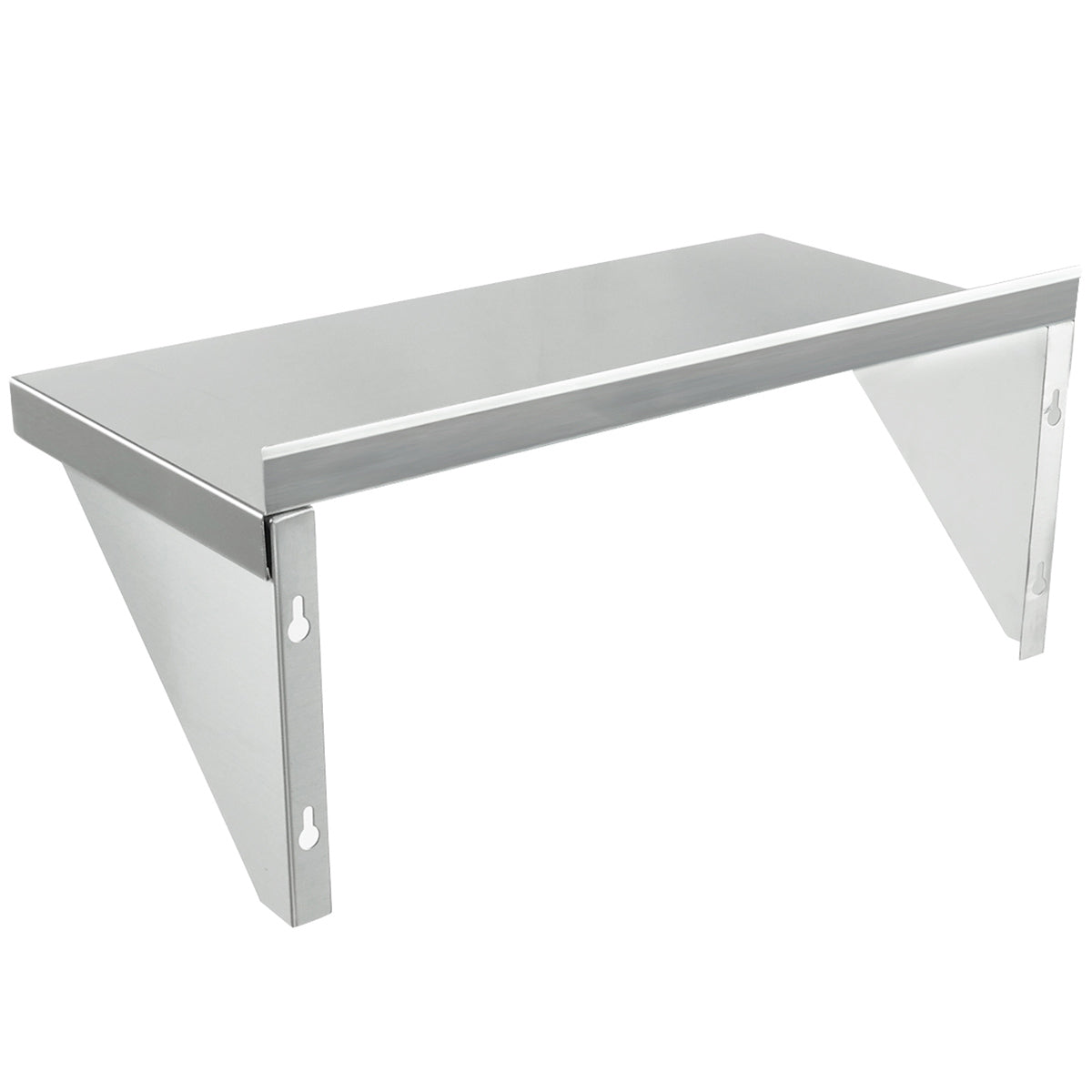 24" x 12" 18 Gauge Stainless Steel Standard Duty Wall Shelf, NSF Shelving, Wall Mounted Empura