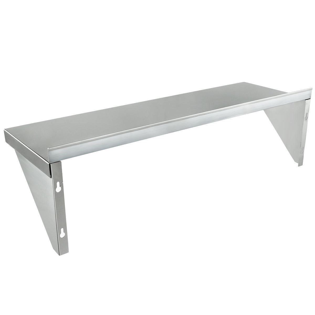 36" x 12" 18 Gauge Stainless Steel Standard Duty Wall Shelf, NSF Shelving, Wall Mounted Empura
