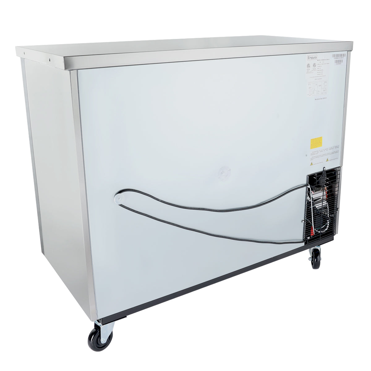 49" x 24" Sliding Glass Door Stainless Steel Commercial Back Bar Refrigerator