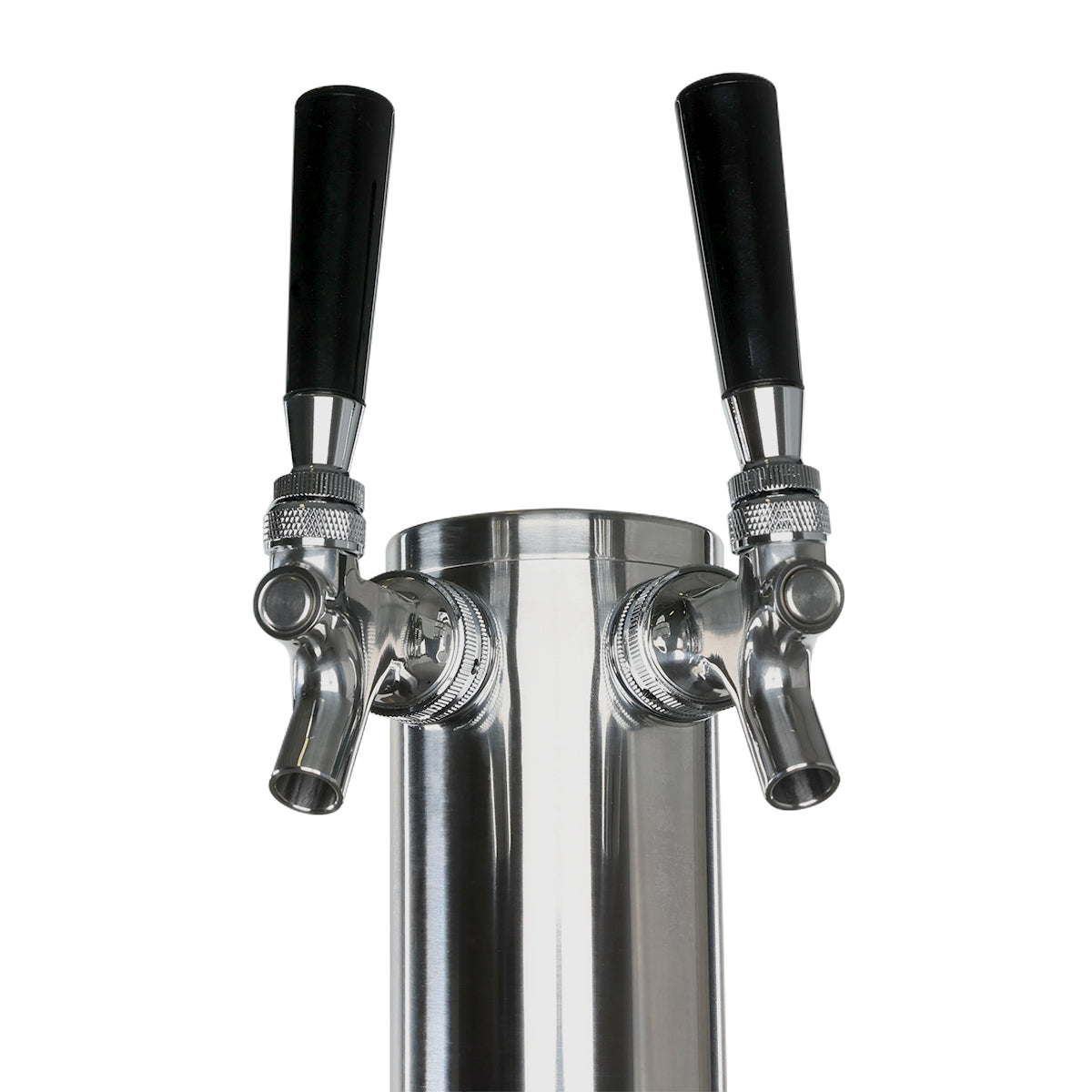 61" Double Tap Commercial Kegerator Beer Dispenser - Stainless Steel, Holds (2) 1/2 Kegs