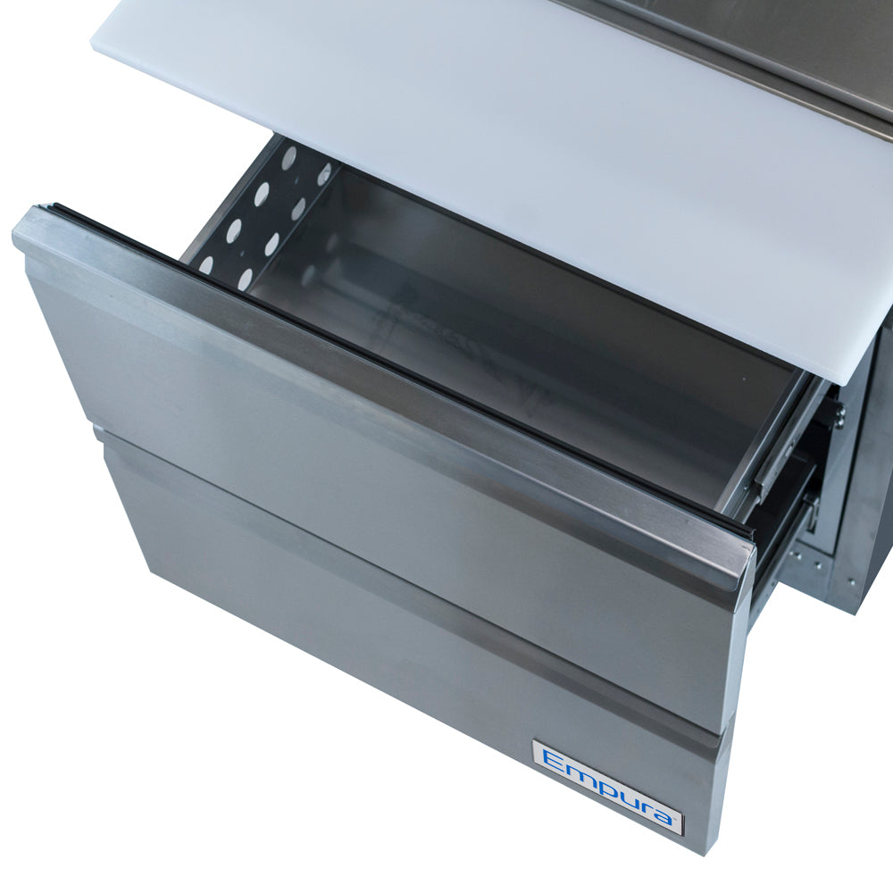 29" 2 Drawer Commercial Mega Top Refrigerated Sandwich and Salad Prep Table Refrigerated Counter, Mega Top Sandwich / Salad Unit Empura