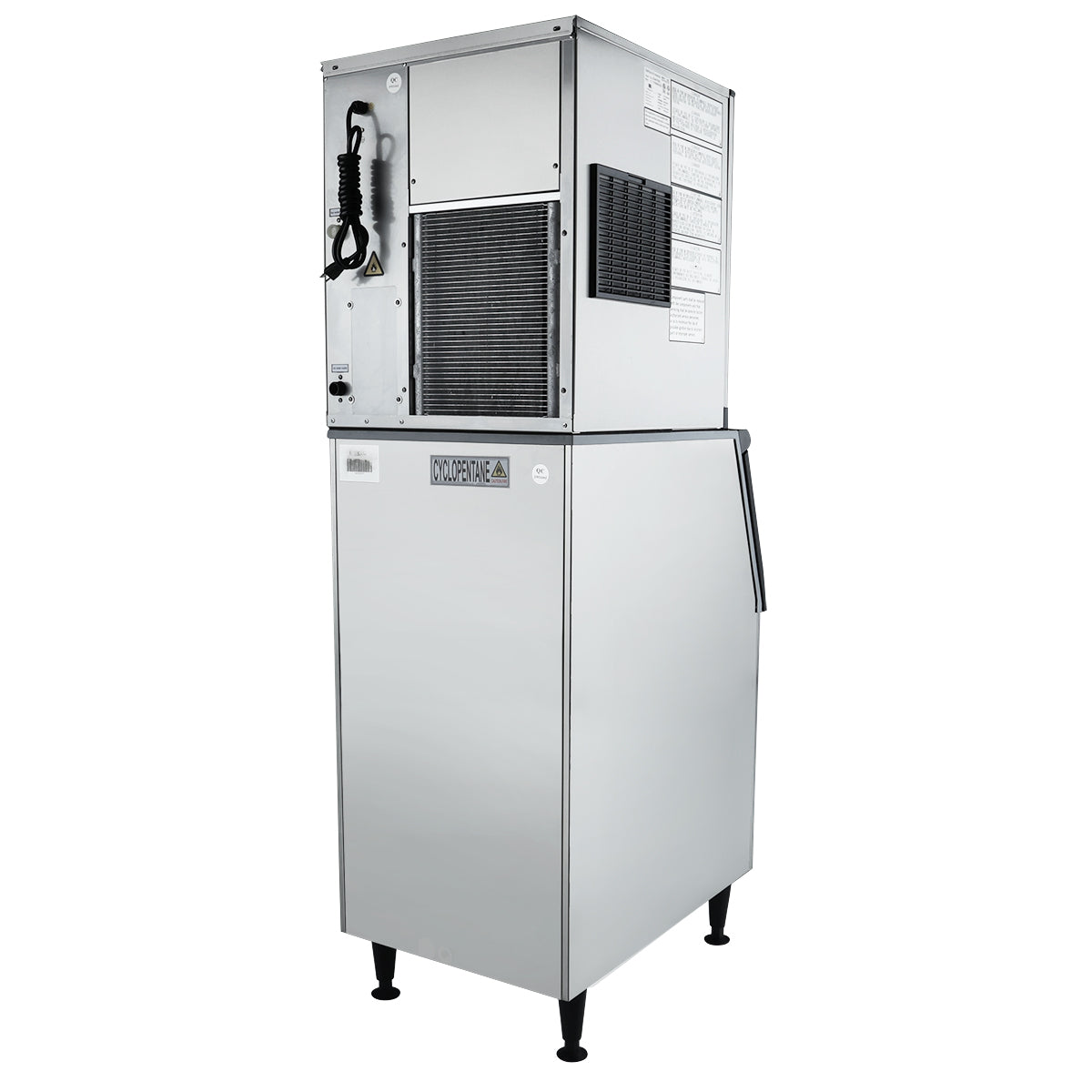23" Air Cooled Commercial Full Cube Ice Machine with 308lb. Ice Storage Bin - 500 lb. Ice Maker with Bin, Cube-Style Empura