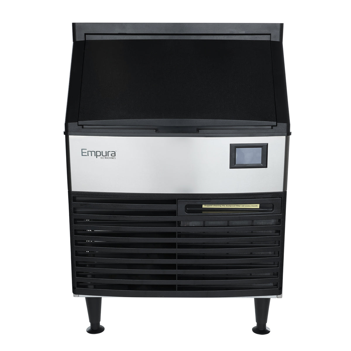 26" Air Cooled Commercial Undercounter Full Cube Ice Machine - 210 lb. Ice Maker with Bin, Cube-Style Empura