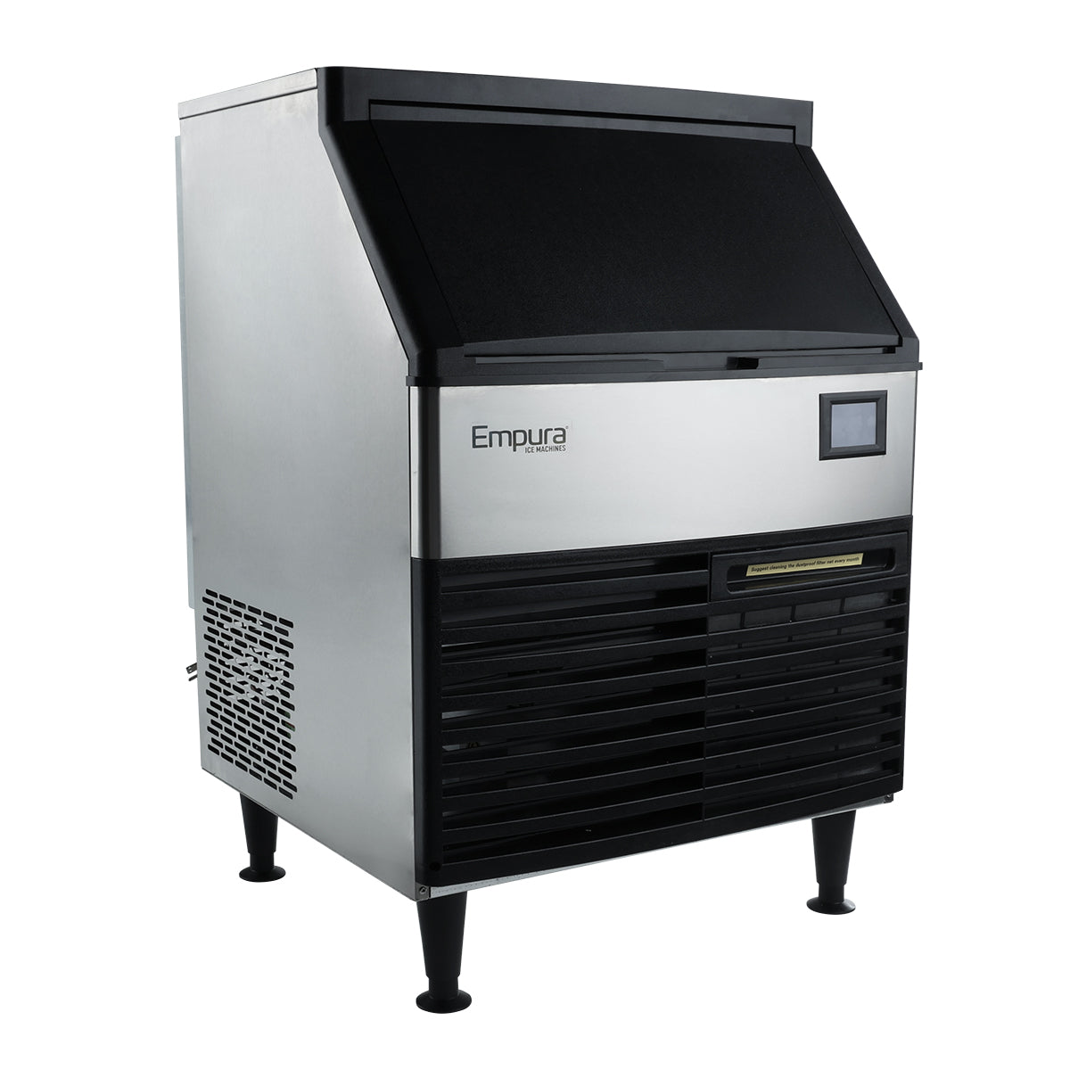 26" Air Cooled Commercial Undercounter Full Cube Ice Machine - 210 lb. Ice Maker with Bin, Cube-Style Empura