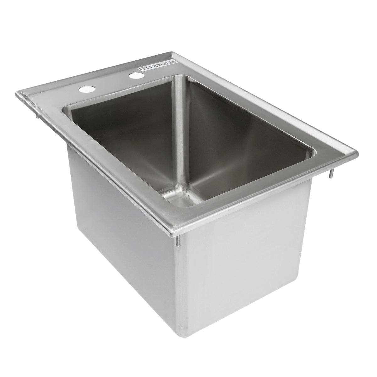 10" x 14" x 10" 16 Gauge Stainless Steel Commercial One Compartment Drop-In Sink, NSF Sink, Drop-In Empura