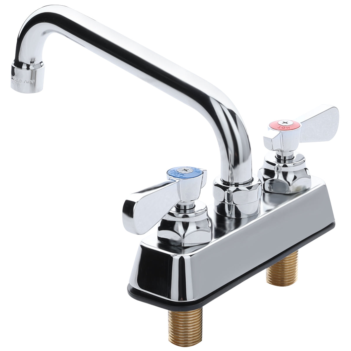 Deck-Mounted Commercial Faucet with 4" Centers and 8" Swing Spout, NSF Faucet, Deck Mount Empura