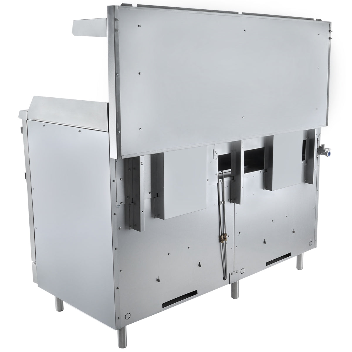 60" 6 Burner Commercial Liquid Propane Range with 24" Raised Griddle / Broiler and 2 Ovens - 278,000 BTU Range, 60" Restaurant, Gas Empura