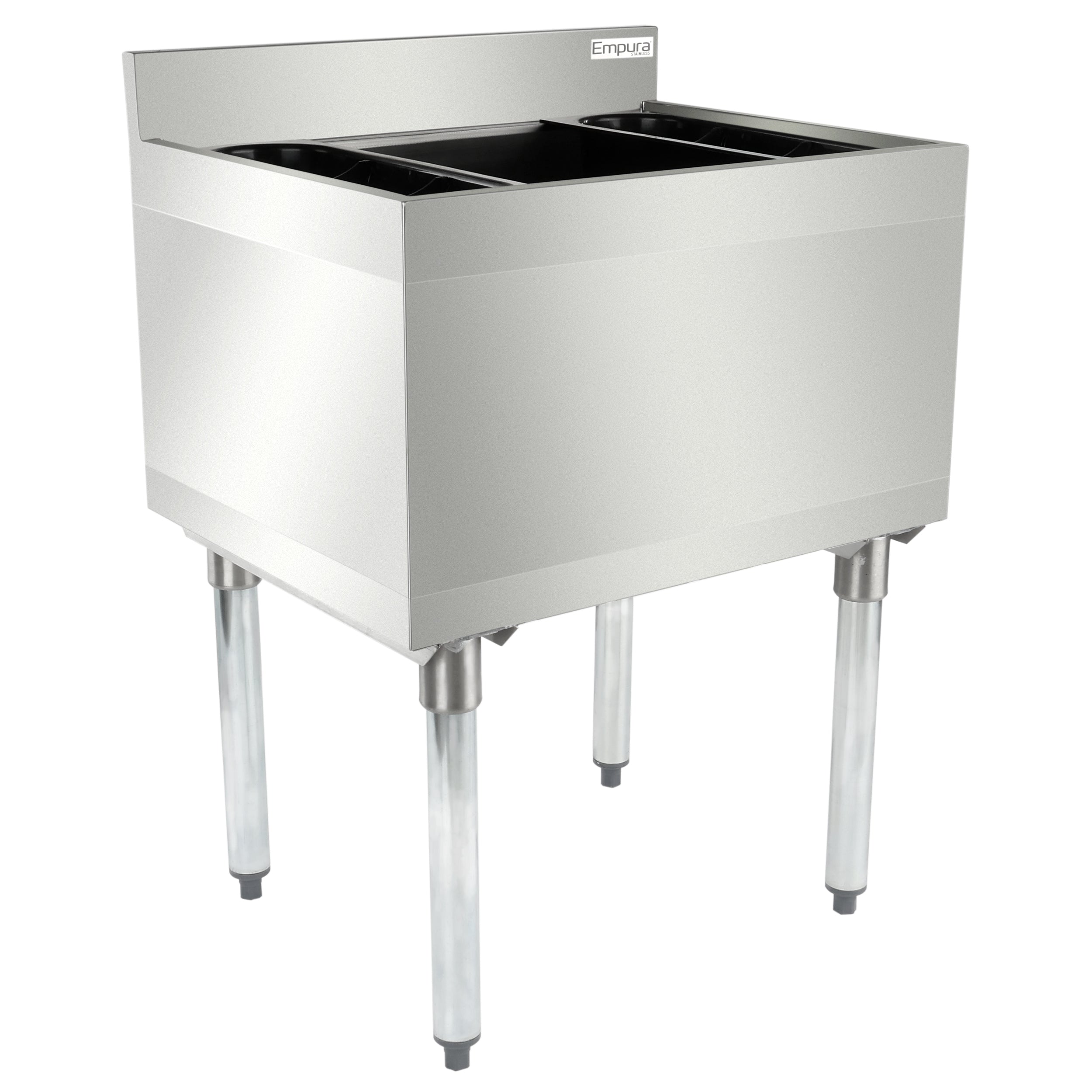24" x 18.5" Stainless Steel Commercial Underbar Ice Bin, NSF