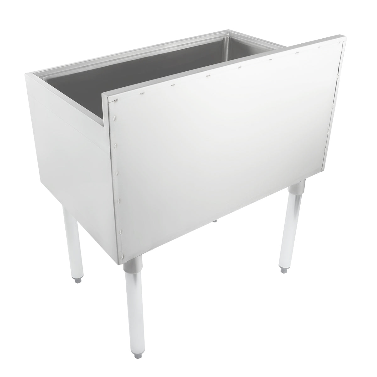 30" x 18.5" Stainless Steel Commercial Underbar Ice Bin, NSF Underbar Ice Bin/Cocktail Unit Empura
