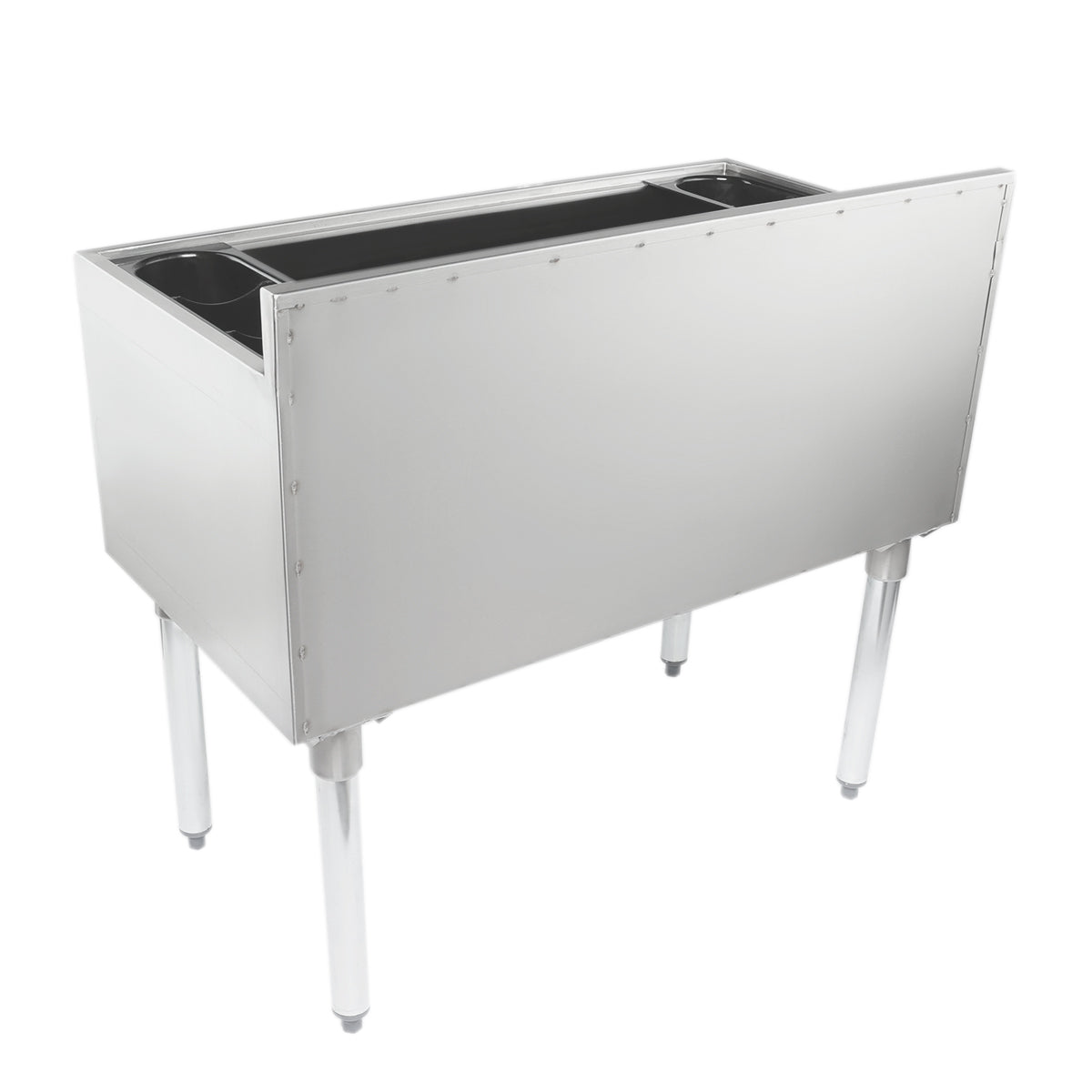 36" x 18.5" Stainless Steel Commercial Underbar Ice Bin, NSF Underbar Ice Bin/Cocktail Unit Empura