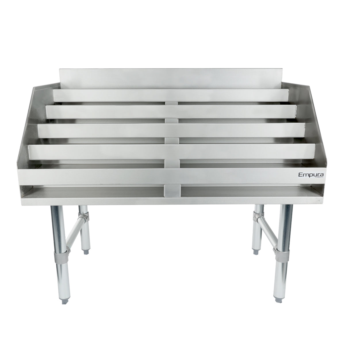 36" Five-Tiered Stainless Steel Commercial Liquor Display Rack, NSF Underbar Bottle Storage Display Unit Empura