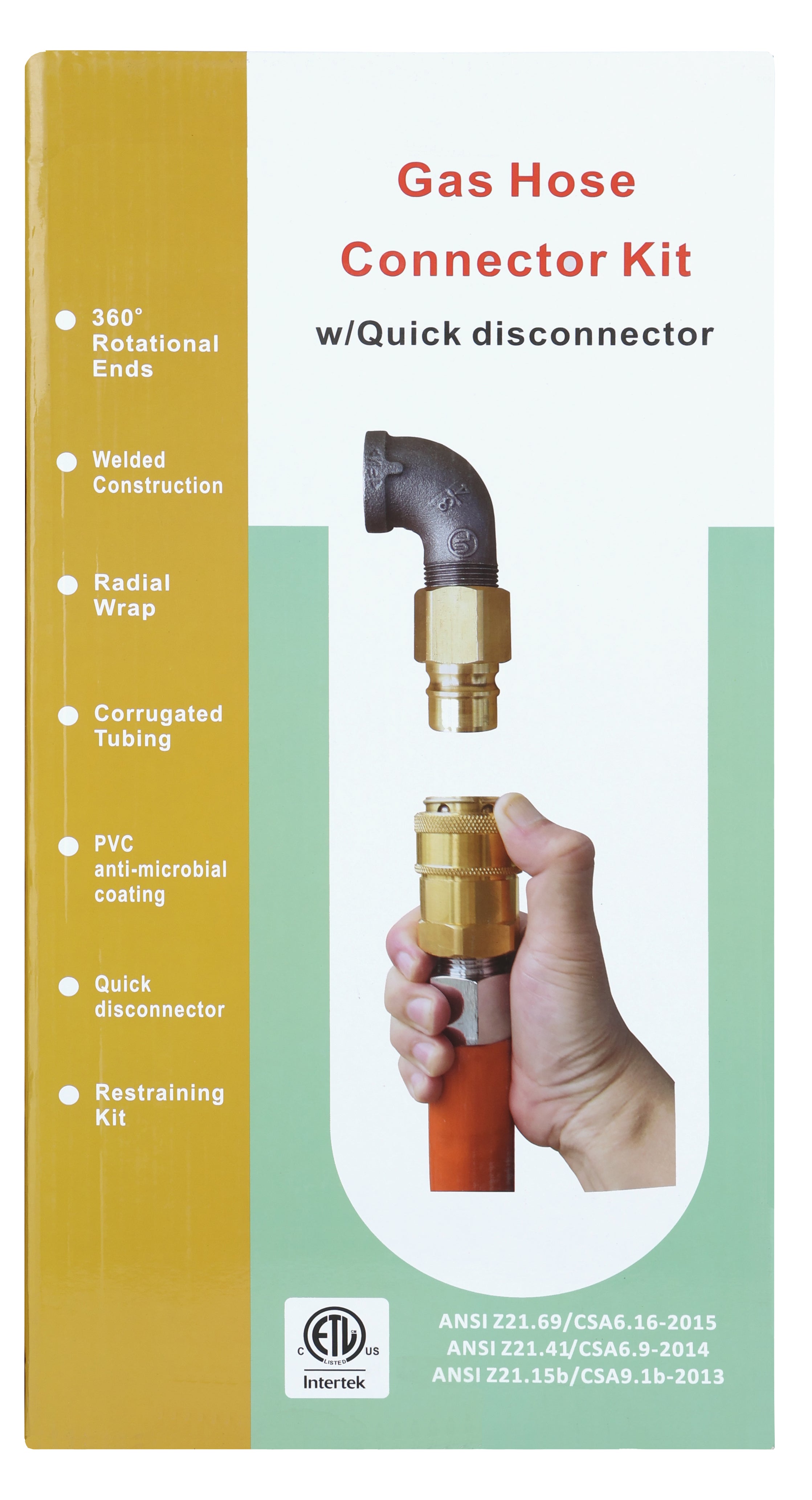 36" Mobile Gas Connector Hose Kit with Quick Disconnector Gas Connector Hose Kit / Assembly Empura