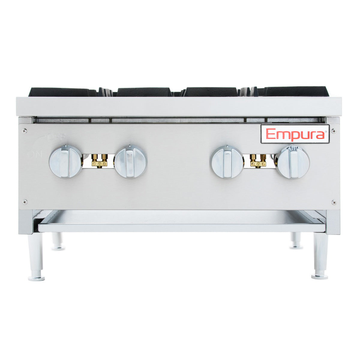 24" 4 Burner Commercial Gas Heavy Duty Countertop Hot Plate - 120,000 BTU