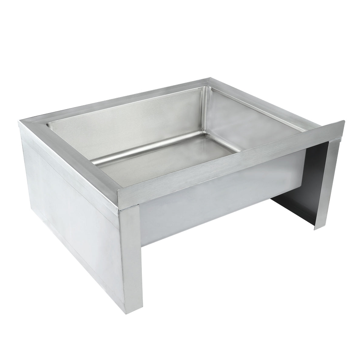 24" 16 Gauge Stainless Steel Mop Sink - 20" x 16" x 6" Bowl, NSF Mop Sink Empura