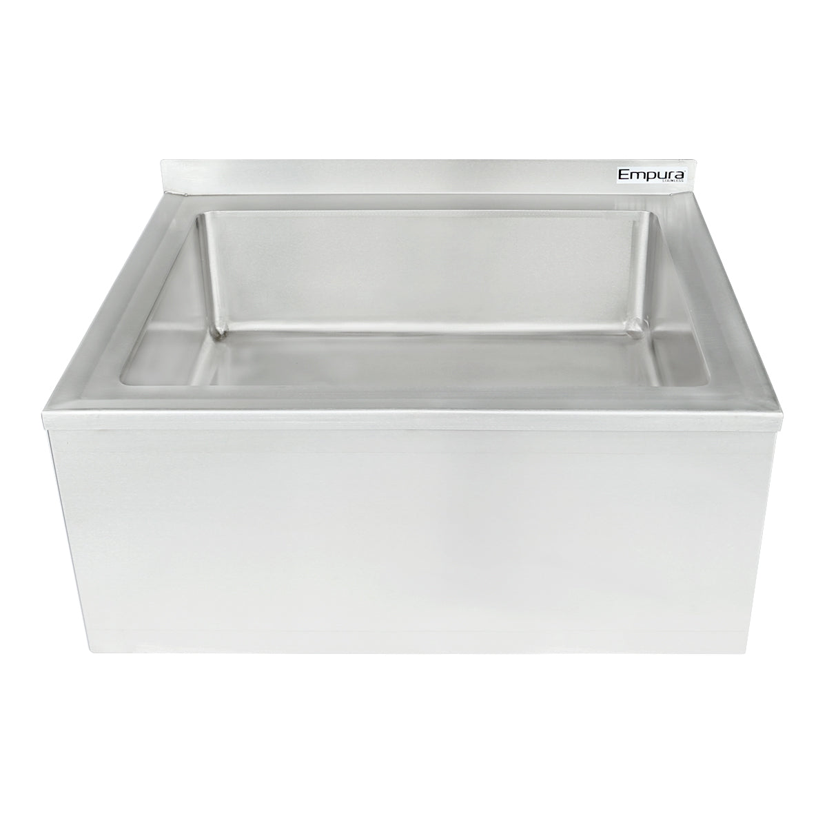 24" 16 Gauge Stainless Steel Mop Sink - 20" x 16" x 6" Bowl, NSF Mop Sink Empura