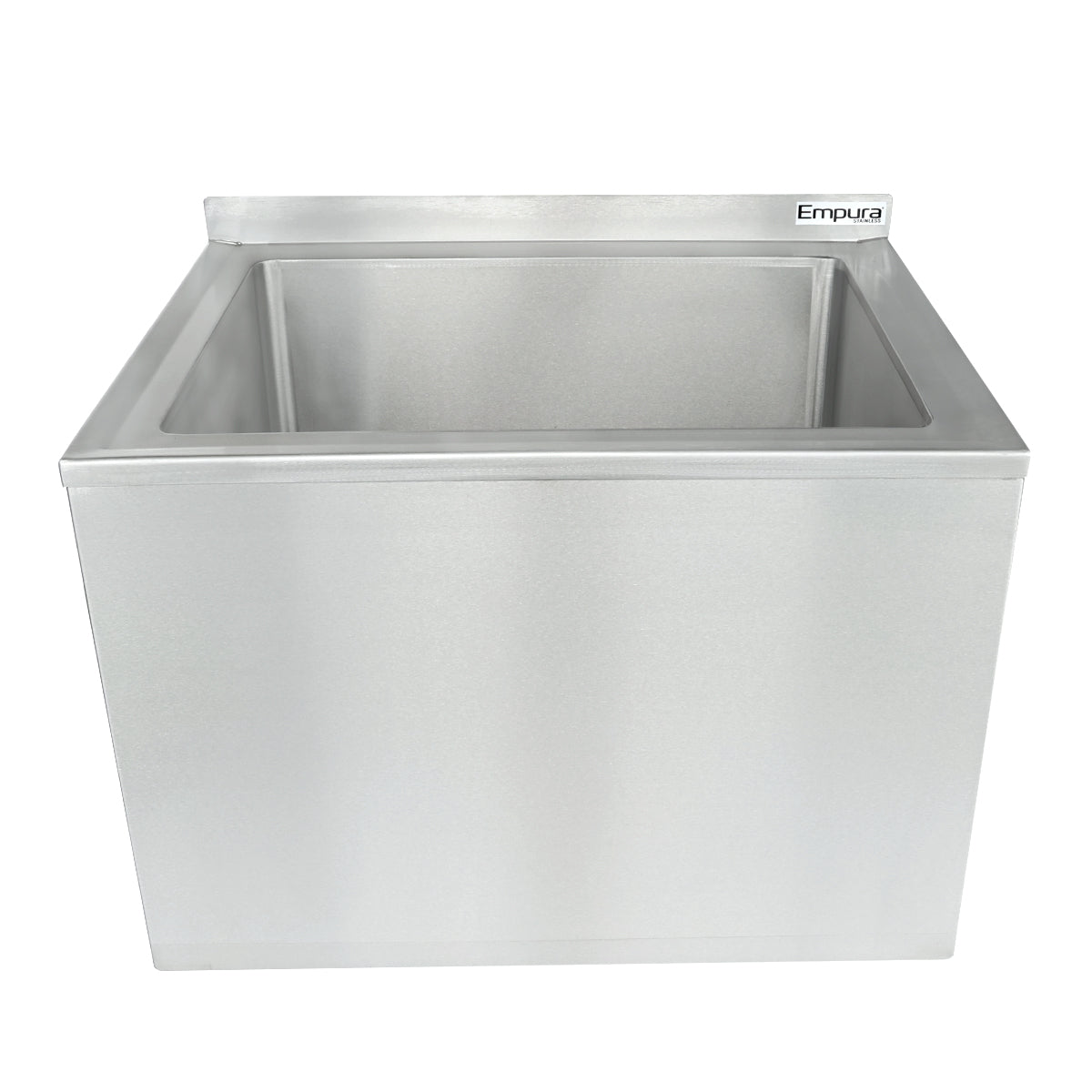24" 16 Gauge Stainless Steel Mop Sink - 20" x 16" x 12" Bowl, NSF Mop Sink Empura