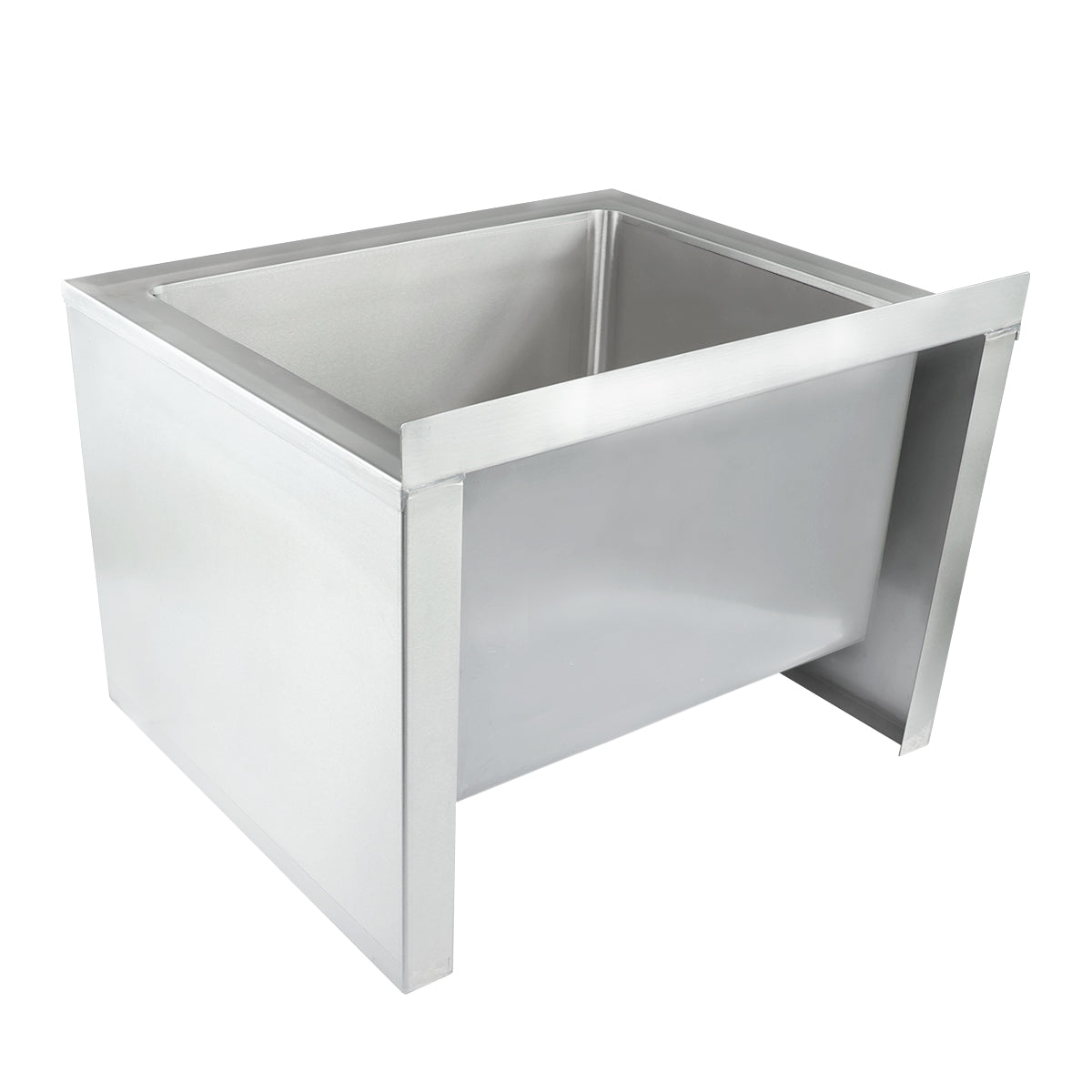 24" 16 Gauge Stainless Steel Mop Sink - 20" x 16" x 12" Bowl, NSF Mop Sink Empura