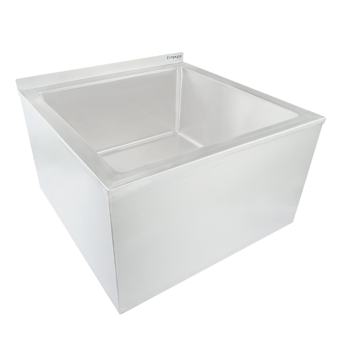 28" 16 Gauge Stainless Steel Mop Sink - 24" x 24" x 12" Bowl, NSF Mop Sink Empura