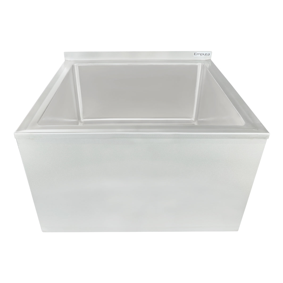 28" 16 Gauge Stainless Steel Mop Sink - 24" x 24" x 12" Bowl, NSF Mop Sink Empura