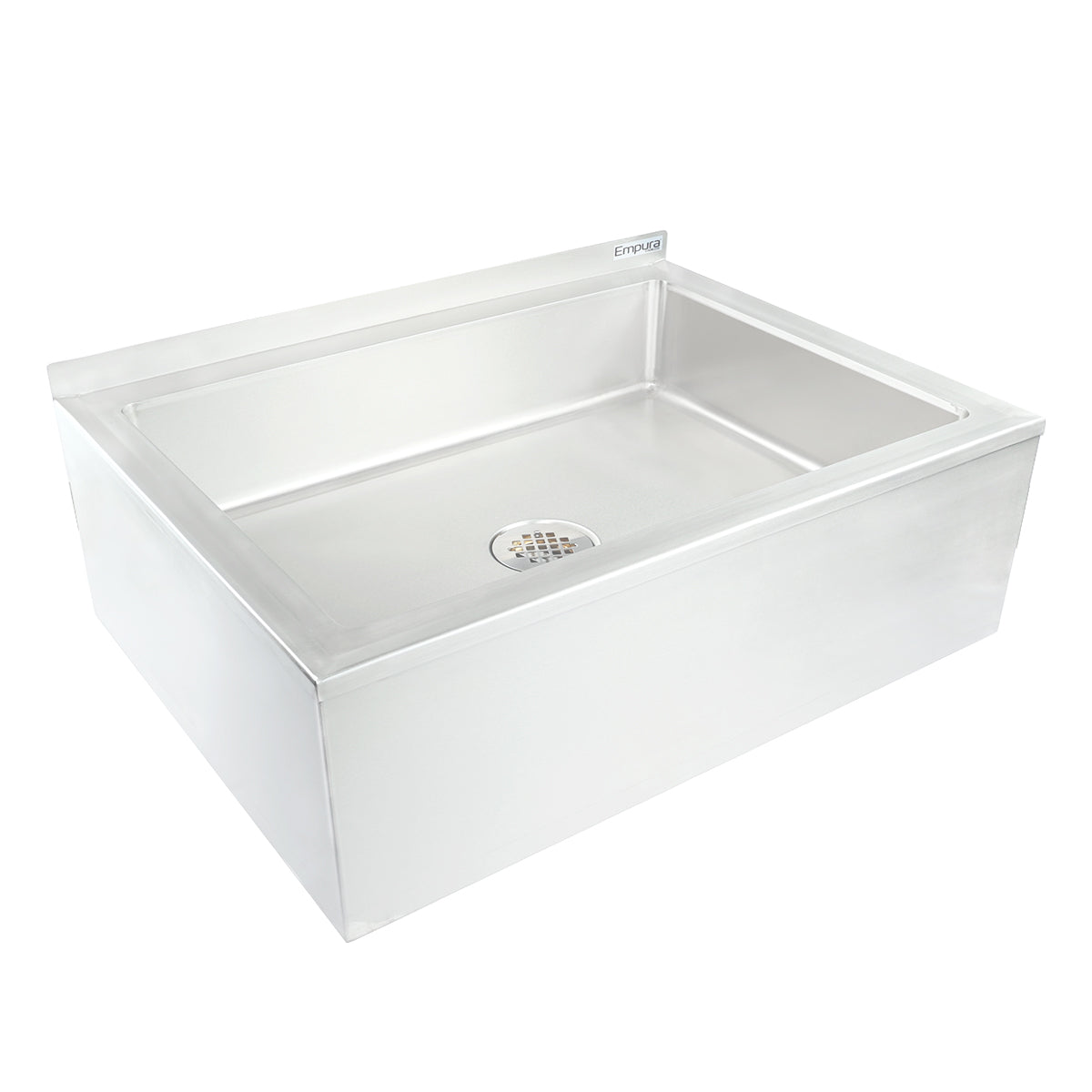 32" 16 Gauge Stainless Steel Mop Sink - 28" x 20" x 6" Bowl, NSF Mop Sink Empura