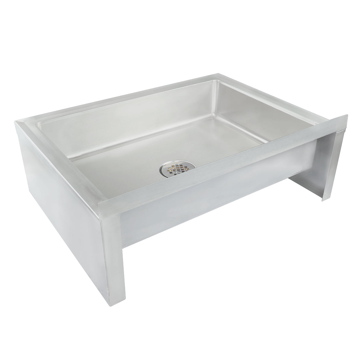 32" 16 Gauge Stainless Steel Mop Sink - 28" x 20" x 6" Bowl, NSF Mop Sink Empura