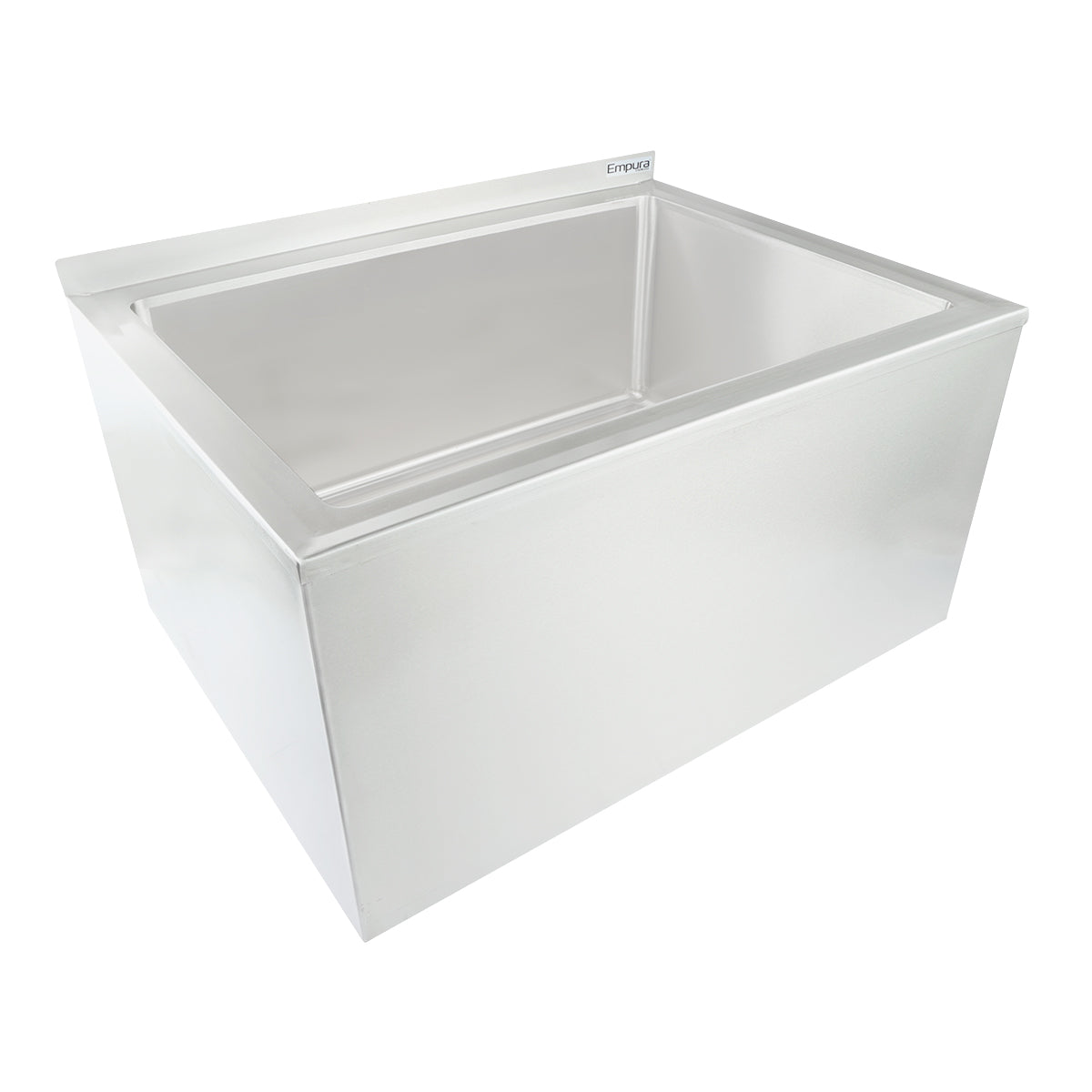 32" 16 Gauge Stainless Steel Mop Sink - 28" x 20" x 12" Bowl, NSF Mop Sink Empura