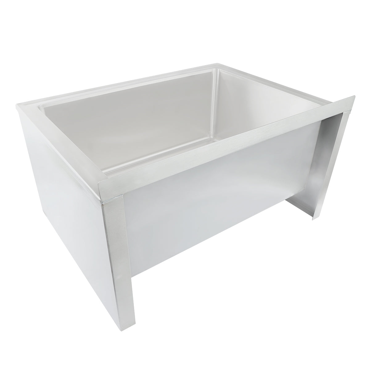 32" 16 Gauge Stainless Steel Mop Sink - 28" x 20" x 12" Bowl, NSF Mop Sink Empura