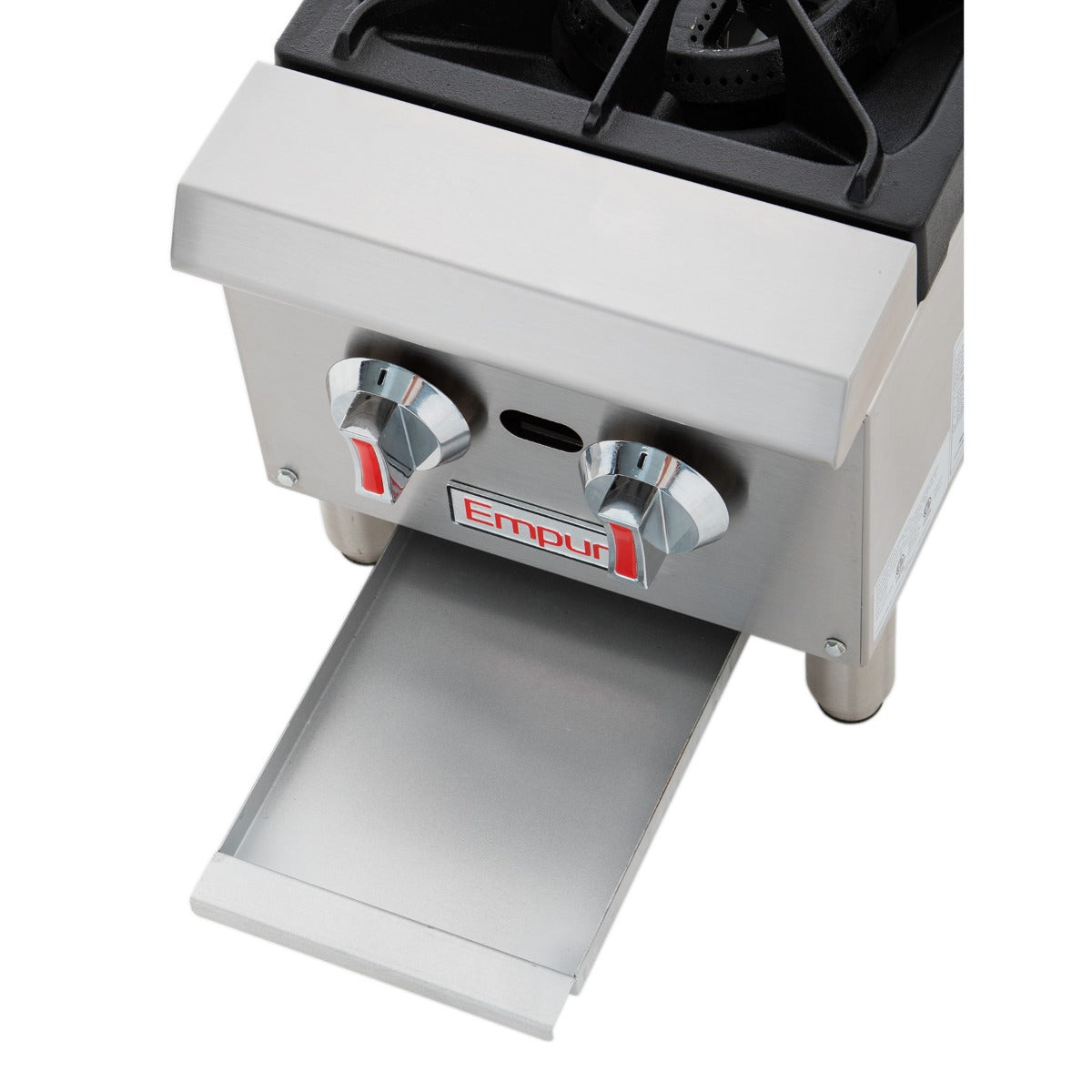 12" 2 Burner Commercial Gas Hot Plate with Cast Iron Grates - 50,000 BTU Hotplate, Countertop, Gas Empura