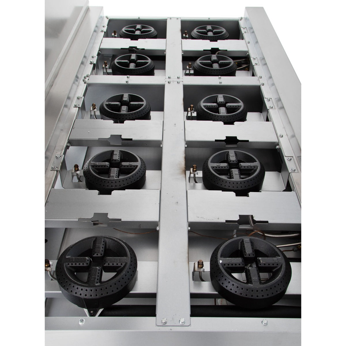 60" 10 Burner Commercial Natural Gas Range with Oven Base - 362,000 BTU Range, 60" Restaurant, Gas Empura