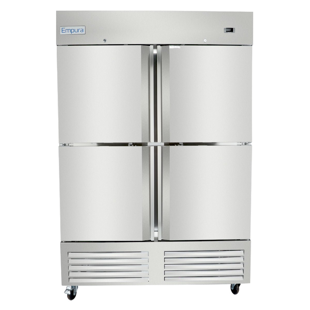 54" Commercial 2 Half Door Stainless Steel Reach-In Freezer