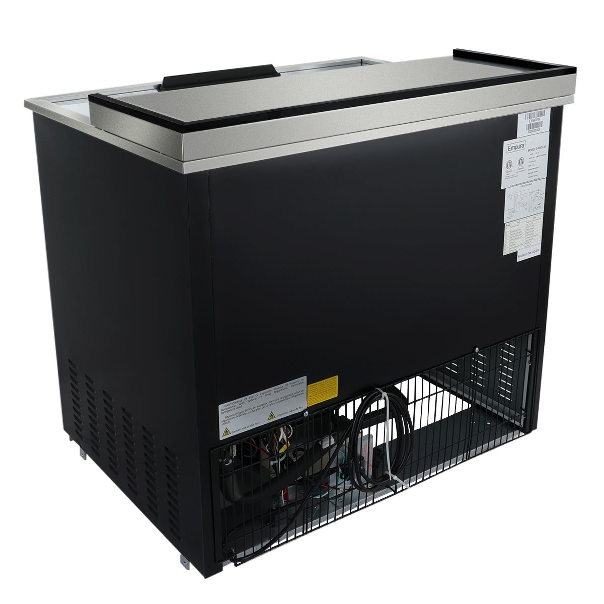 37" Black Powder Coated Stainless Steel Glass Froster - 115V