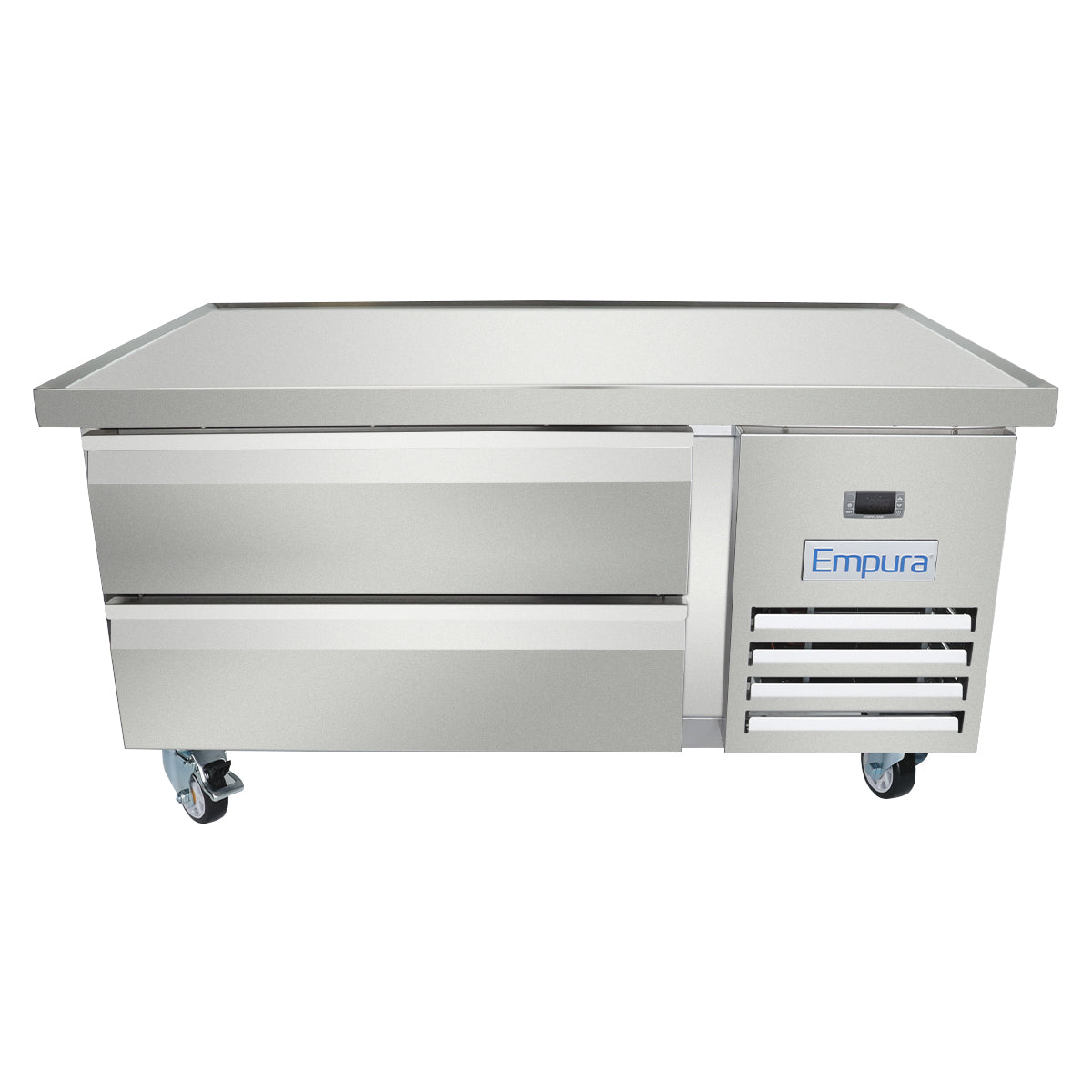 50" 2 Drawer Refrigerated Commercial Chef Base - 6" Depth Pan