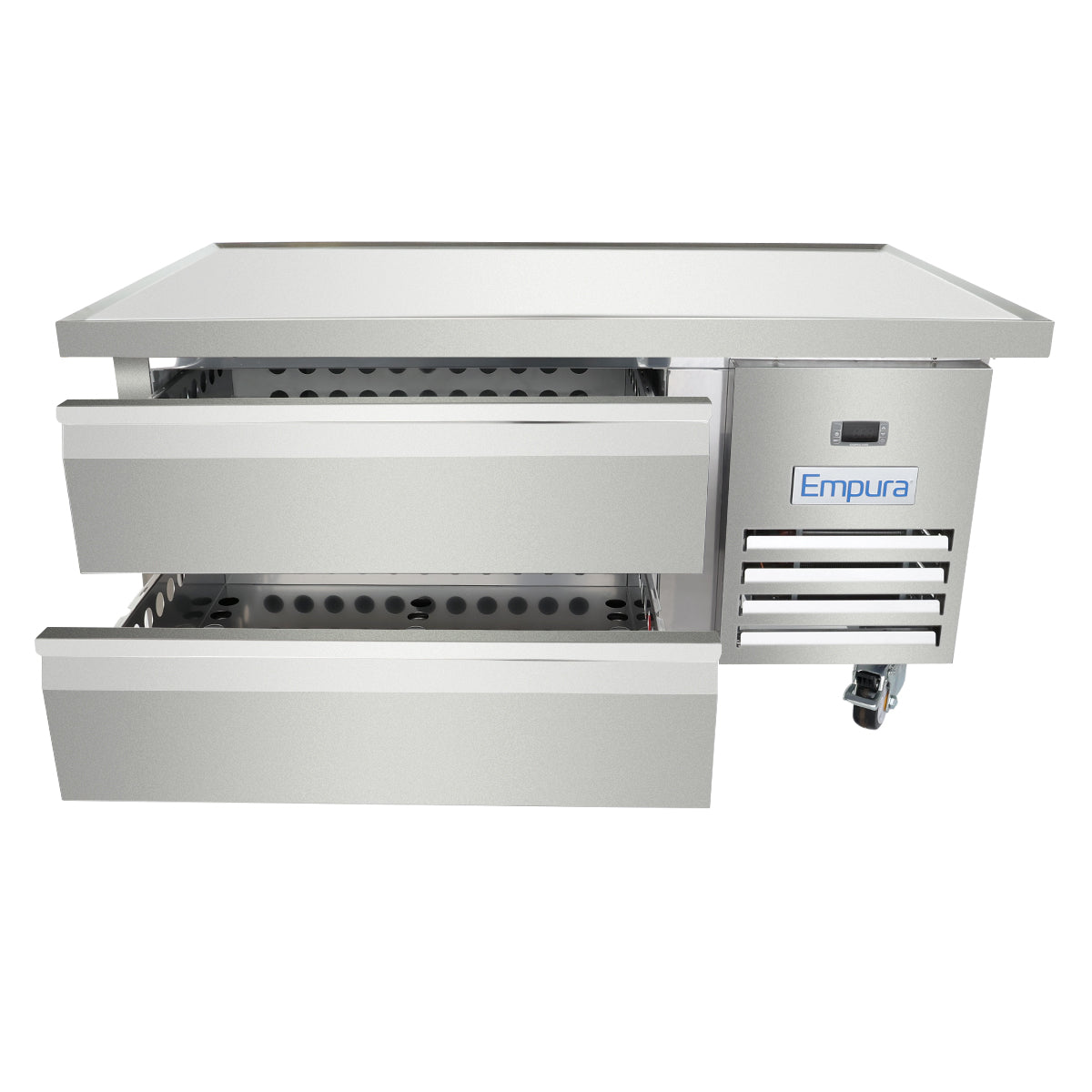 52" 2 Drawer Refrigerated Commercial Chef Base - 6" Depth Pan