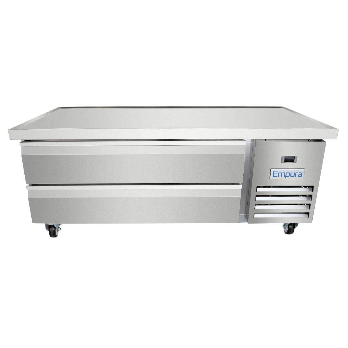 62" 2 Drawer Refrigerated Commercial Chef Base - 6" Depth Pan