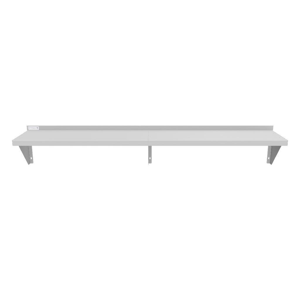 72" x 12" 18 Gauge Stainless Steel Standard Duty Wall Shelf, NSF