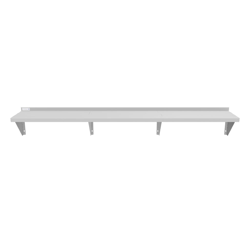 84" x 12" 18 Gauge Stainless Steel Standard Duty Wall Shelf, NSF