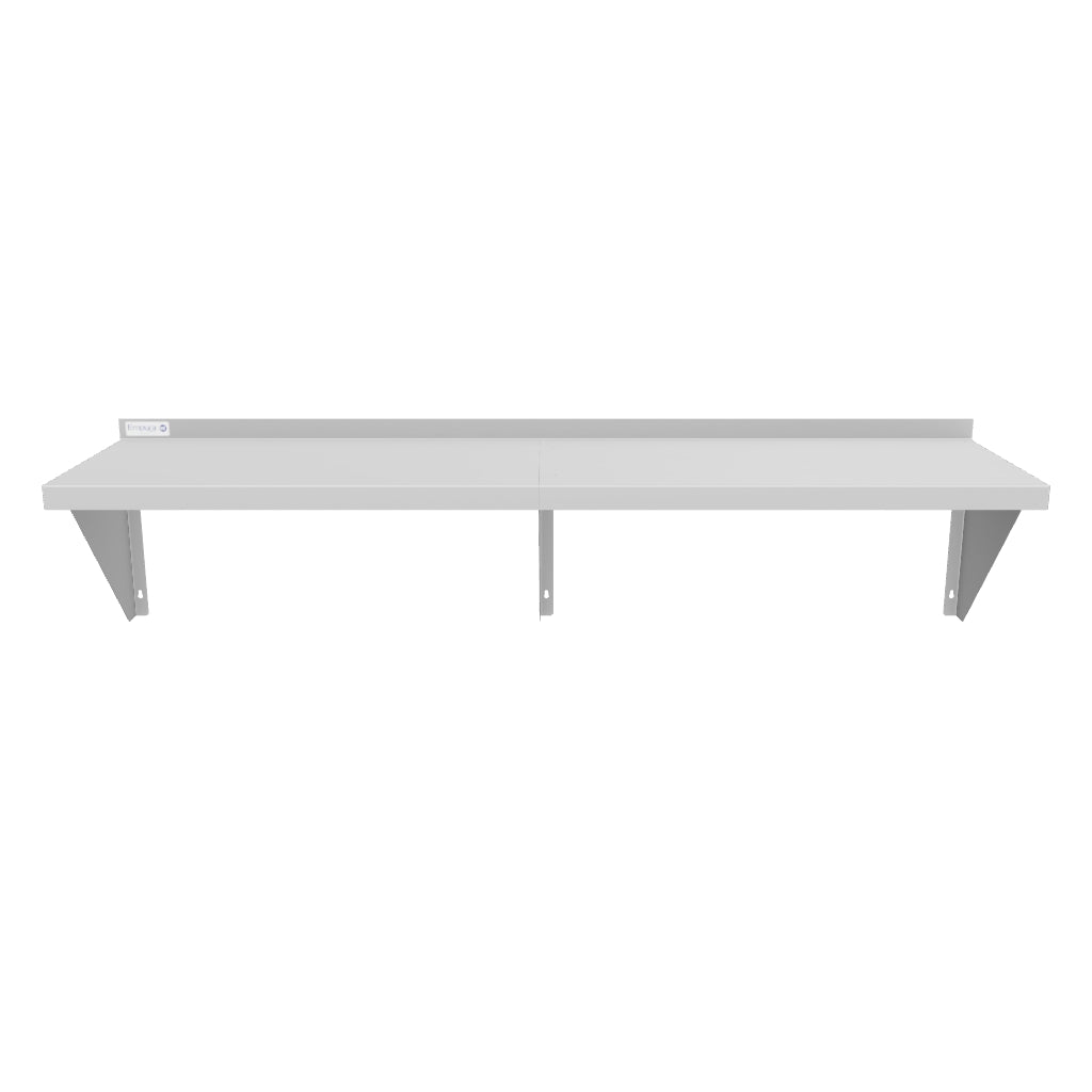 60" x 15" 18 Gauge Stainless Steel Standard Duty Wall Shelf, NSF