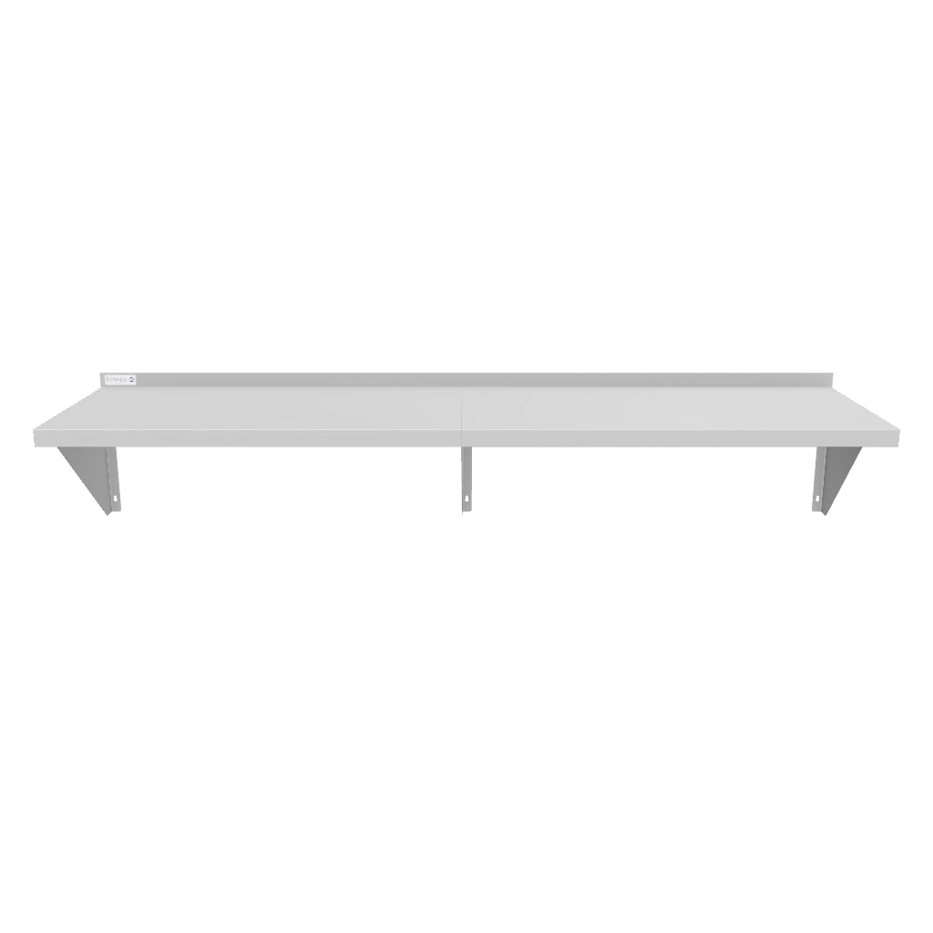 72" x 18" 16 Gauge Stainless Steel Heavy Duty Wall Shelf, NSF
