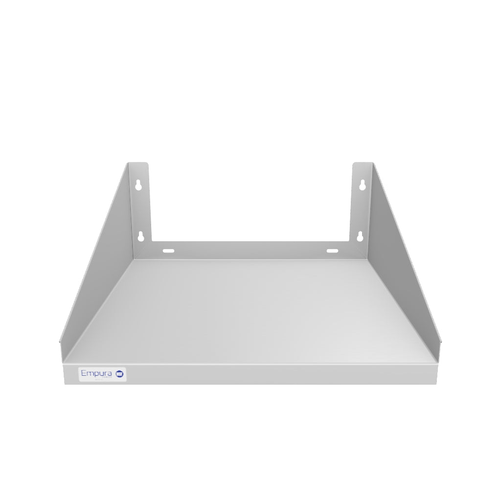 24" x 24" Stainless Steel Commercial Wall Mount Microwave Shelf, NSF