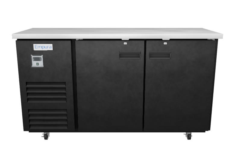 E-KBB70-2-27 Refrigerated Back Bar Cabinet 3D View