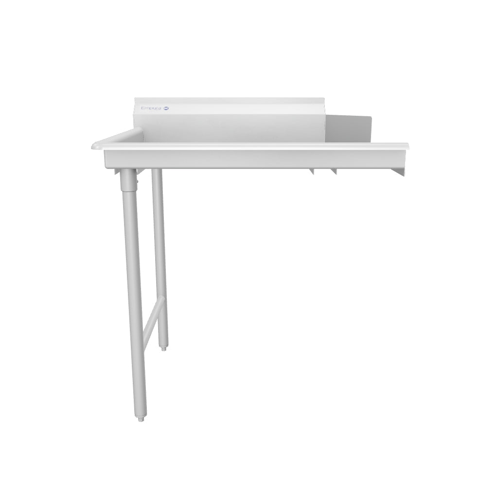 24" Clean Dish Table with Left Drainboard - 16 Gauge 304 Stainless Steel, NSF